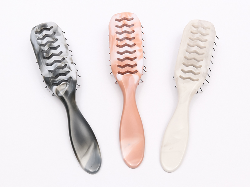 Cepillo de pelo de paleta con ventilación natural de plástico para cabello grueso