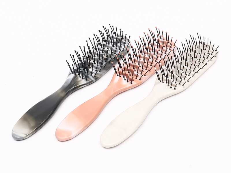 Cepillo de pelo de paleta con ventilación natural de plástico para cabello grueso