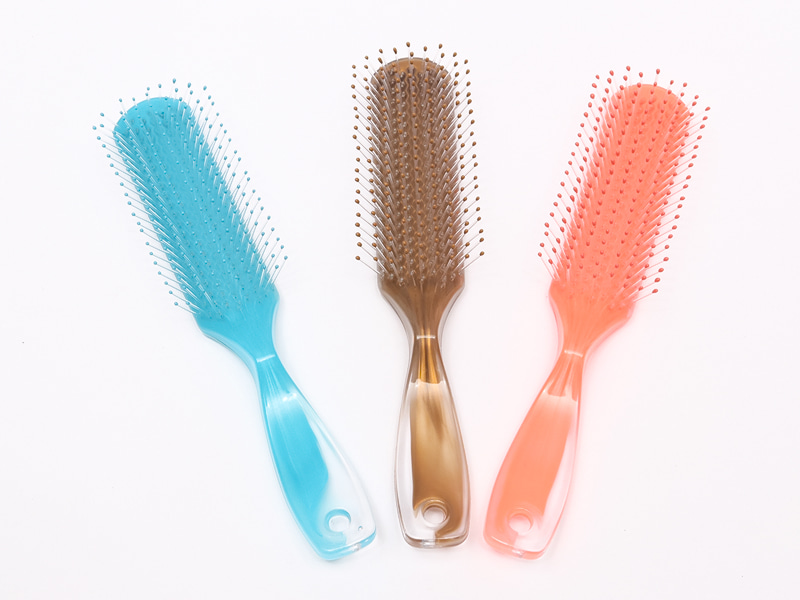 Cepillo de pelo con pasador de nailon con ventilación