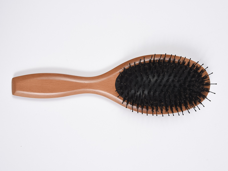 Cepillo de pelo de paleta de bambú de madera mixta