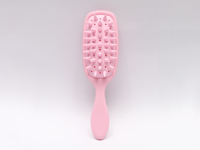 Cepillo desenredante de masaje de cabeza de silicona