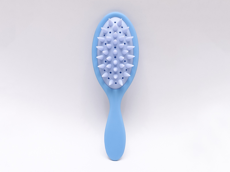 Cepillo desenredante de masaje de cabeza de silicona