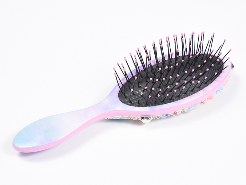 Cepillo para desenredar el cabello ovalado Jewelry Bling