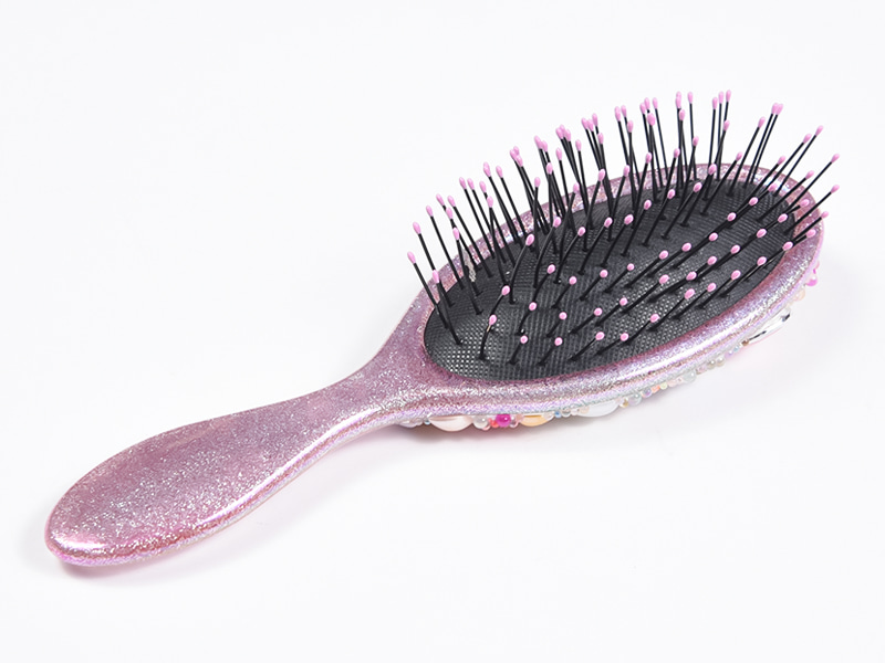 Cepillo para desenredar el cabello ovalado Jewelry Bling