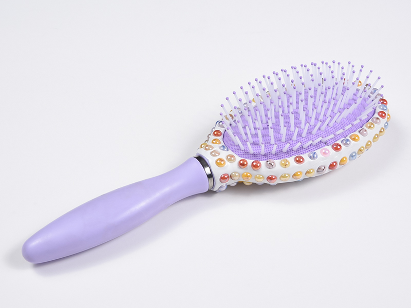 Cepillo para desenredar el cabello ovalado Jewelry Bling