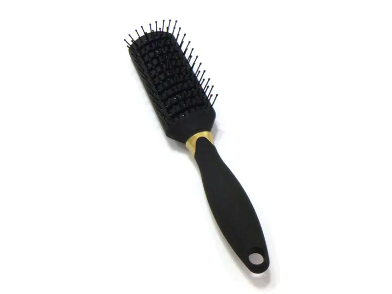 Cepillo de pelo con revestimiento de goma para desenredar