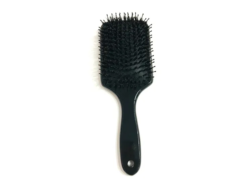 Cepillo de pelo de bambú para desenredar paletas de madera con masaje de cerdas de jabalí