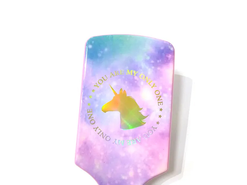 Cepillo de pelo de plástico colorido Sparkle Unicorns