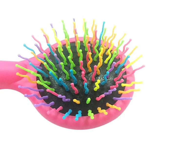 Mini cepillos de pelo de cabeza grande lindos con cerdas de cojín de aire