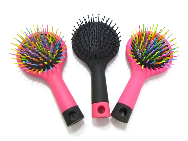 Mini cepillos de pelo de cabeza grande lindos con cerdas de cojín de aire