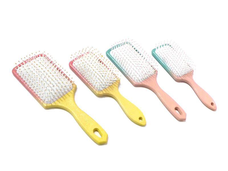 Cepillo de pelo de cerdas de plástico alisador