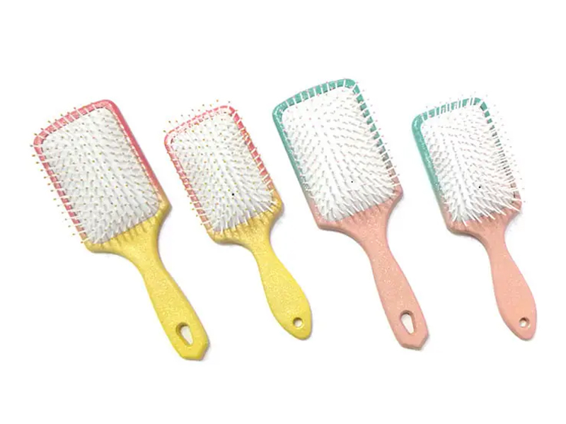 Cepillo de pelo de cerdas de plástico alisador