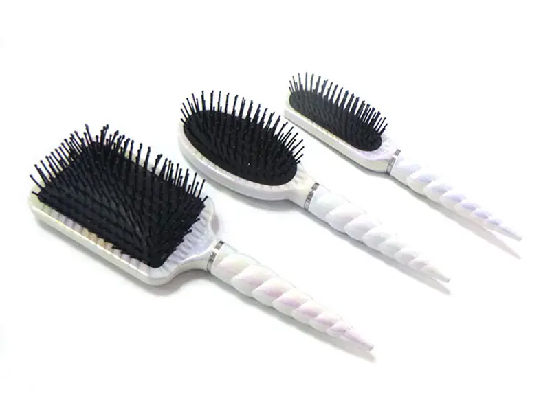 Cepillo de pelo galvanizado de extensión de cabello acolchado