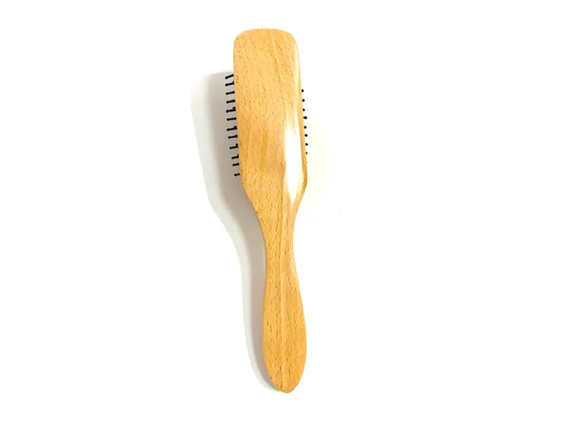 Cepillo de pelo con cojín para desenredar de madera para hombres