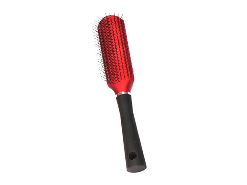 Juego de cepillos para el cabello con cojín de plástico y ventilación con revestimiento de goma