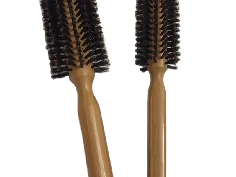 Cepillo de pelo redondo de madera