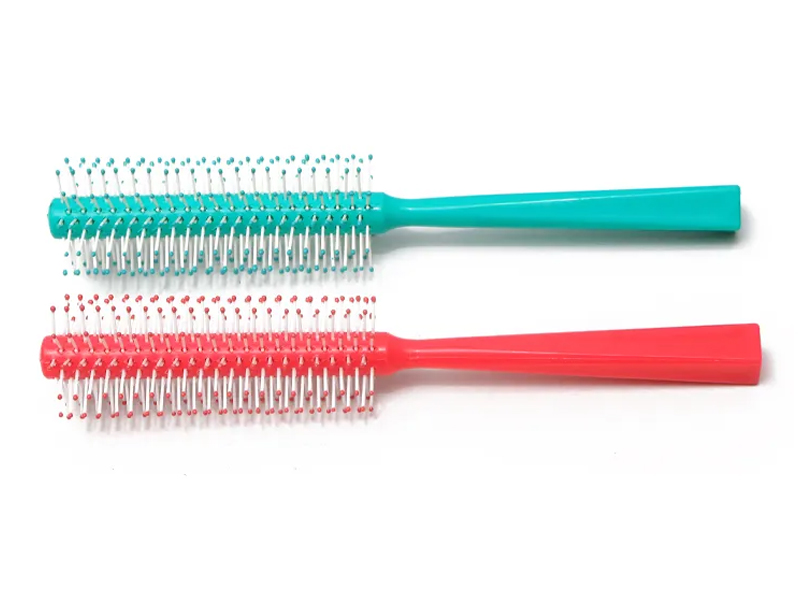 Cepillos redondos de pulpo para peluca rosa de color desenredante para niños