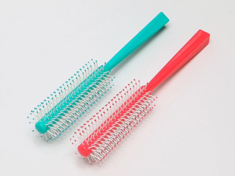 Cepillos redondos de pulpo para peluca rosa de color desenredante para niños