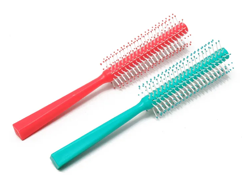 Cepillos redondos de pulpo para peluca rosa de color desenredante para niños