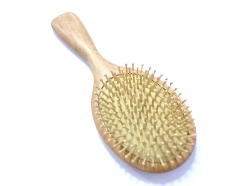 Cepillo de pelo de masaje de madera Baby Paddle