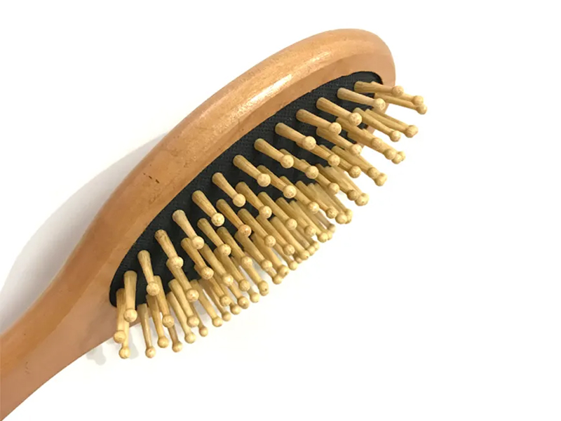 Cepillo de pelo de masaje de madera Baby Paddle