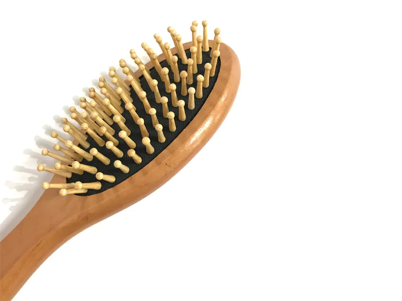 Cepillo de pelo de masaje de madera Baby Paddle