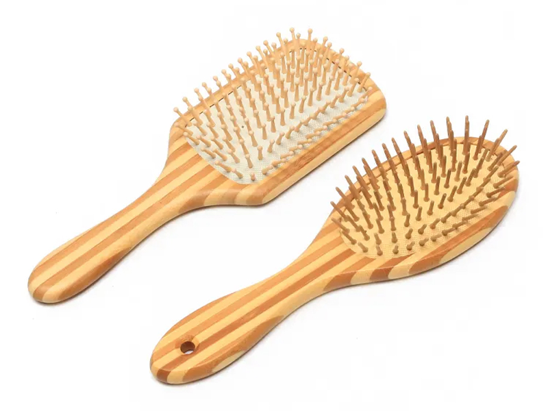 Productos de bambú para masaje del cuero cabelludo Cepillo de pelo de madera
